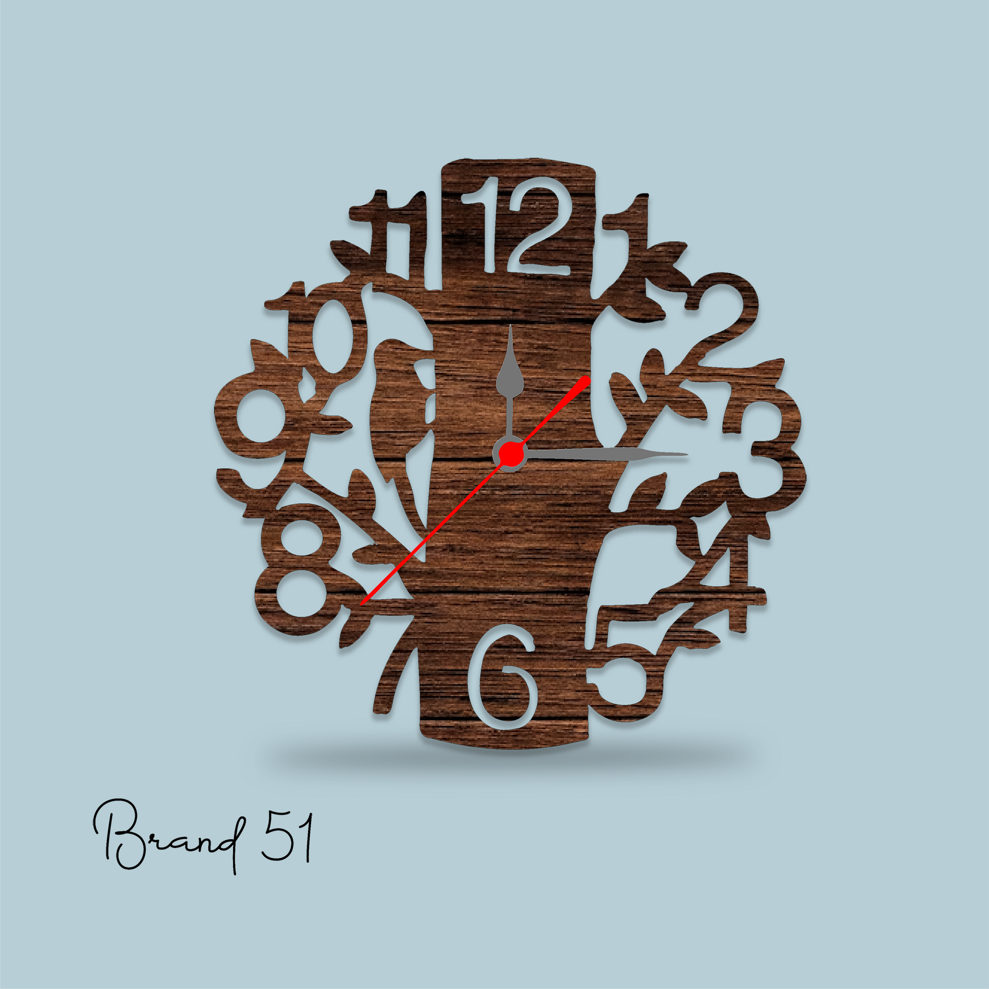 Leaf Branches Wall Clock