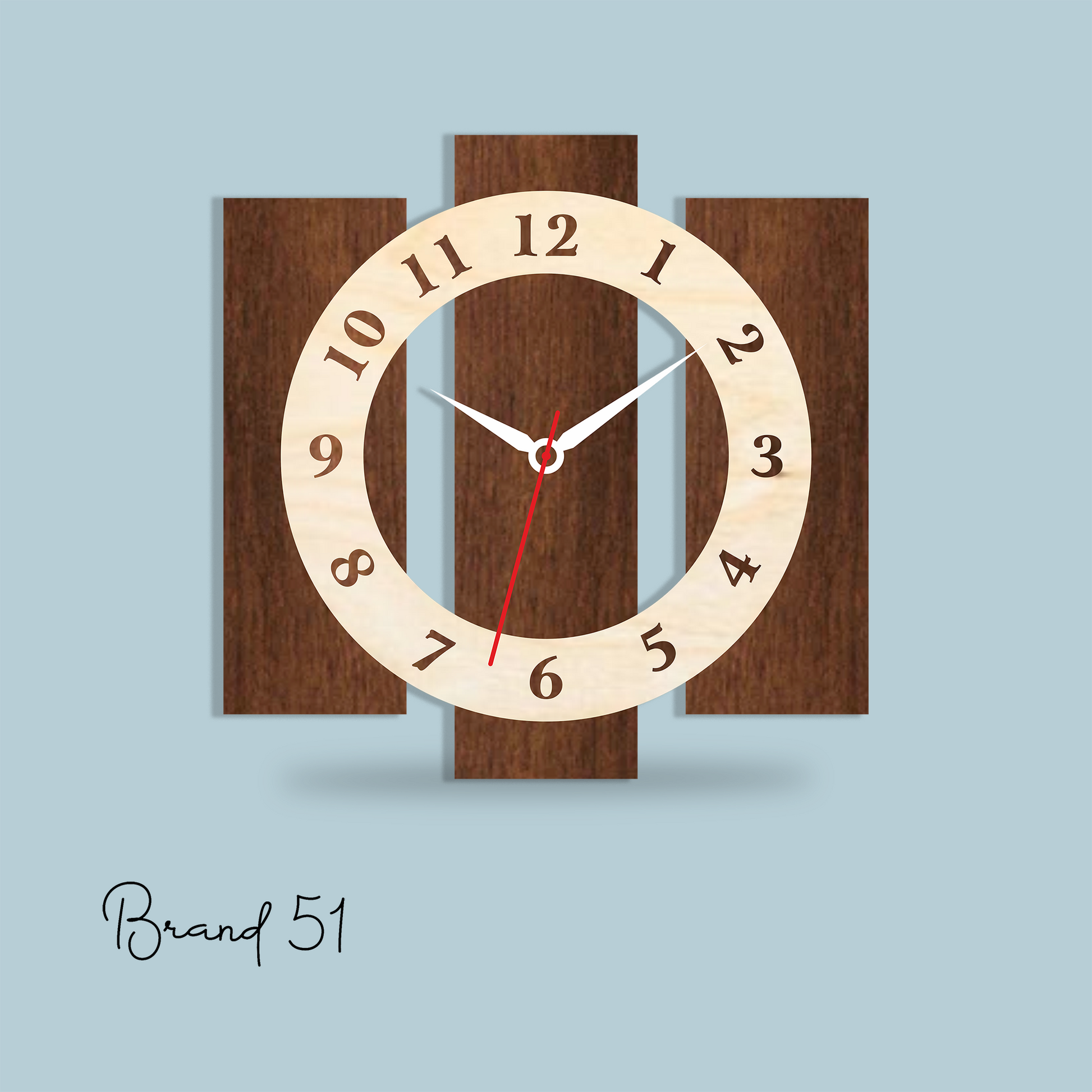 Double Layer  MDF Wall Clock