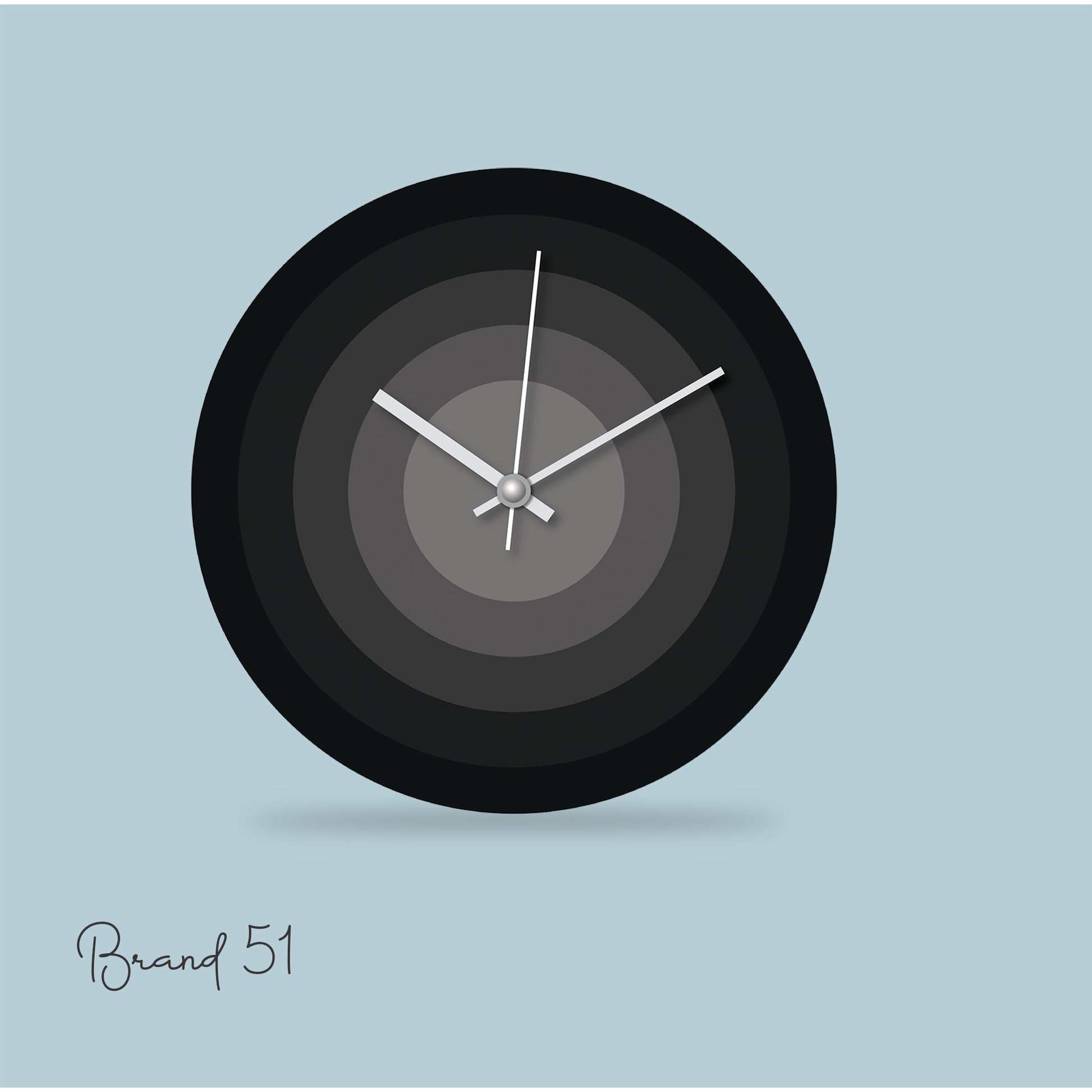 Black Gradient Wall Clock