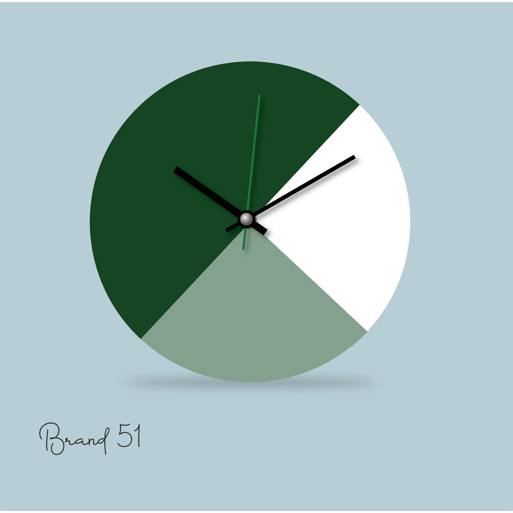 Green Shades Wall Clock with Shades