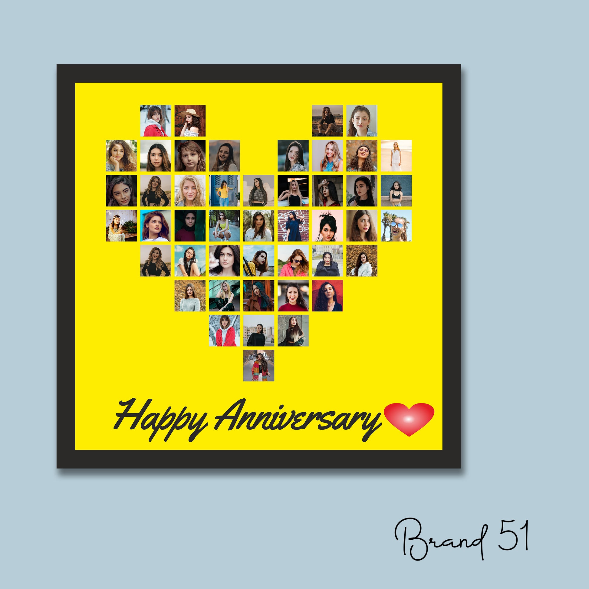 Couple Puzzle Heart Wall Photo Frame