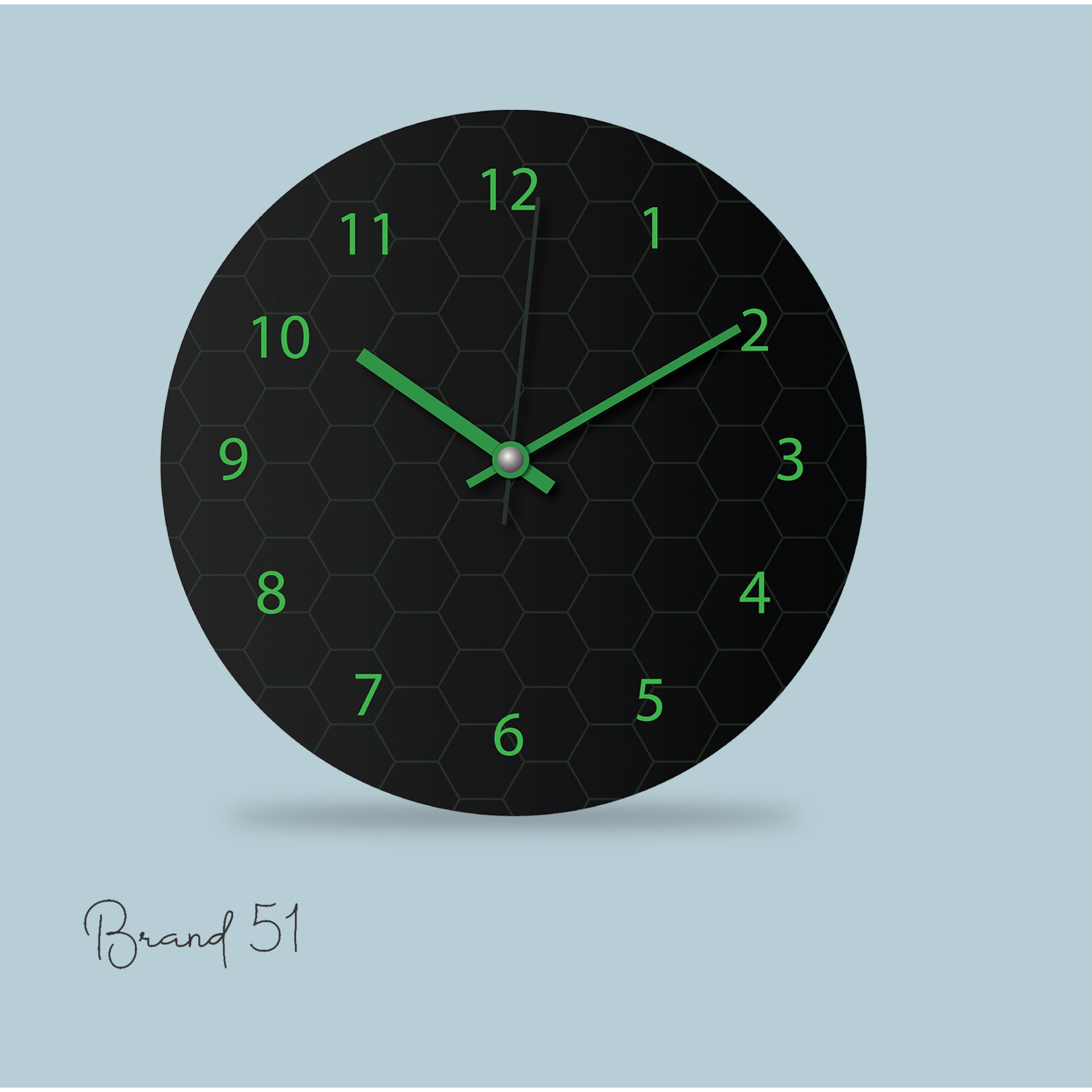 Black Wall Clock with Numbers