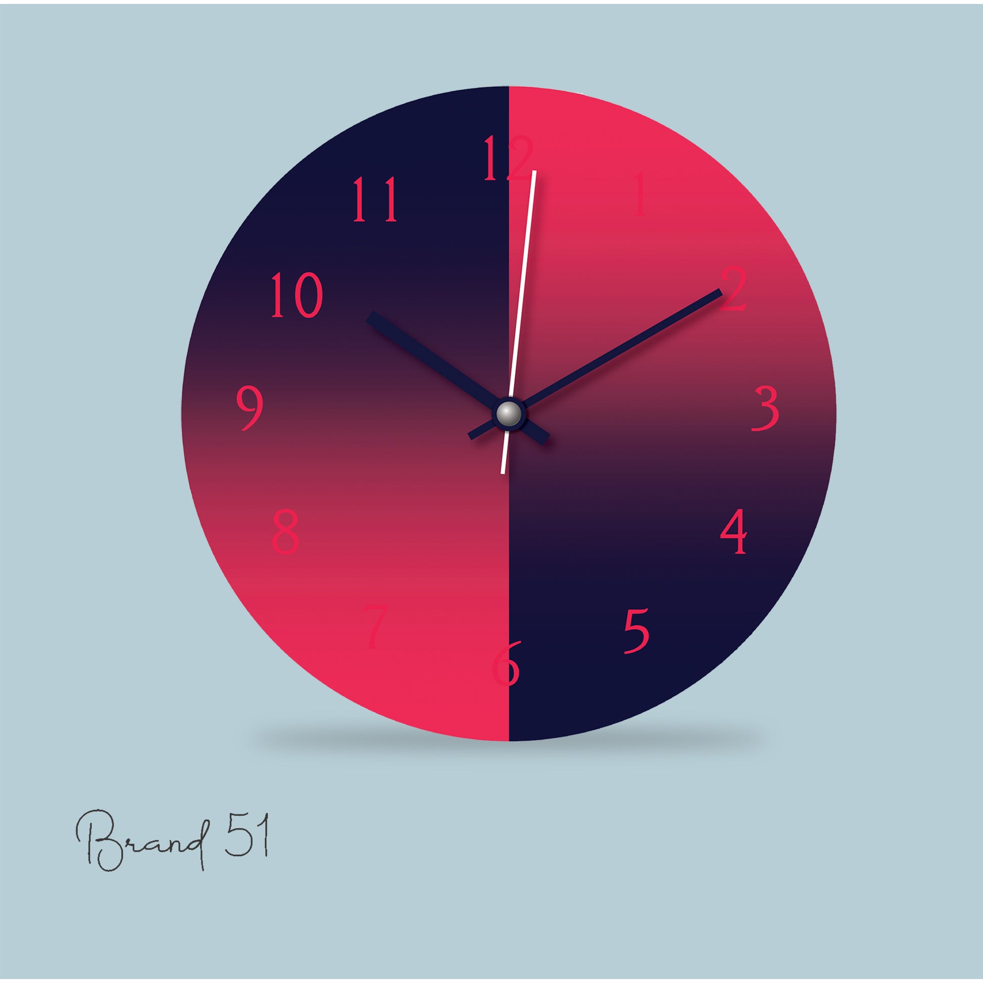 Blue & Pink Wall Clock – A Perfect Blend of Elegance & Char