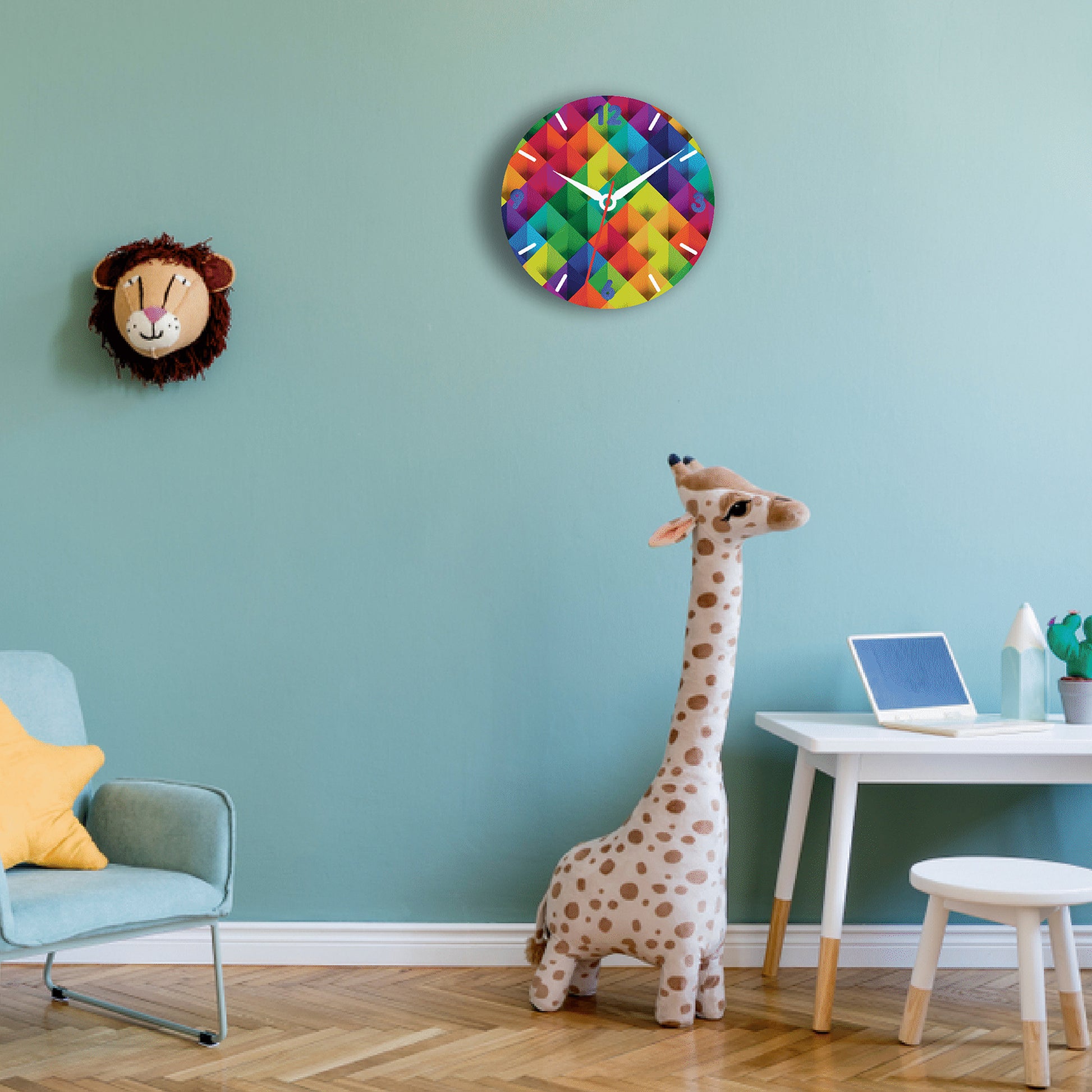 Multi-Color Gradient Wall Clock – A Splash of Vibrance for Your Space
