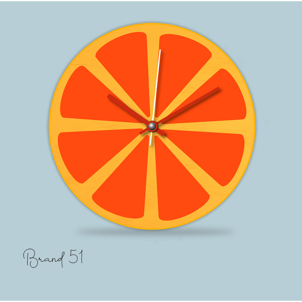 Orange slice wall Clock