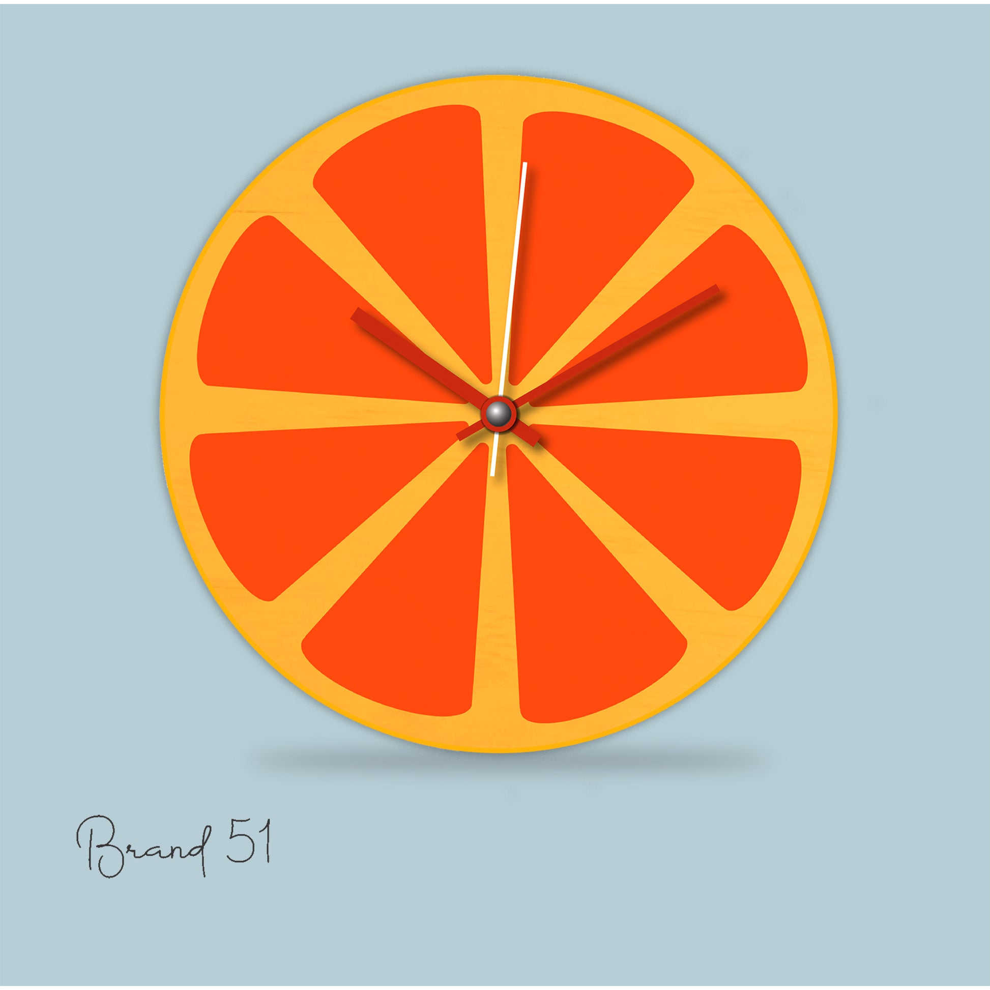 Orange slice wall Clock