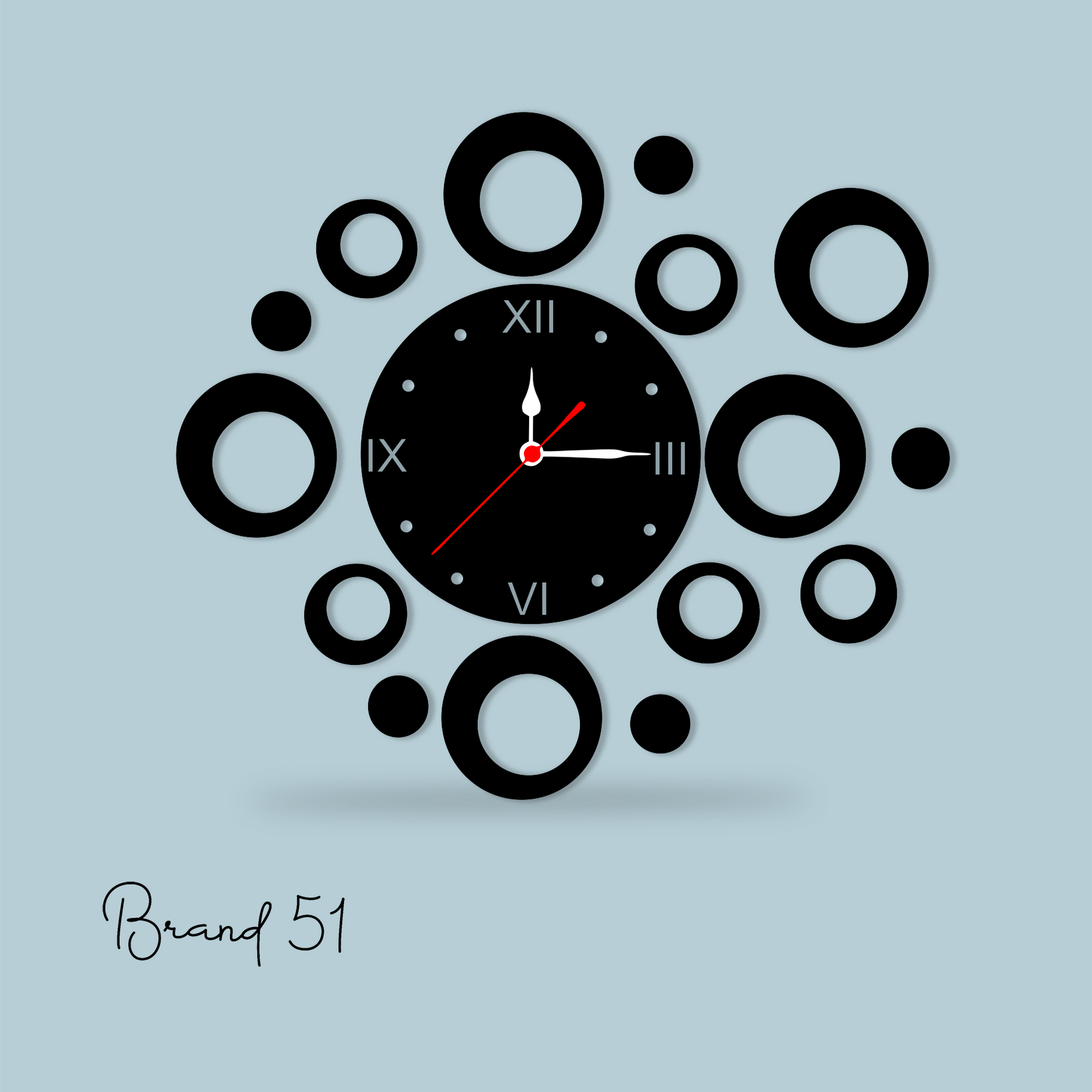 Circle Shapes Wall Clock