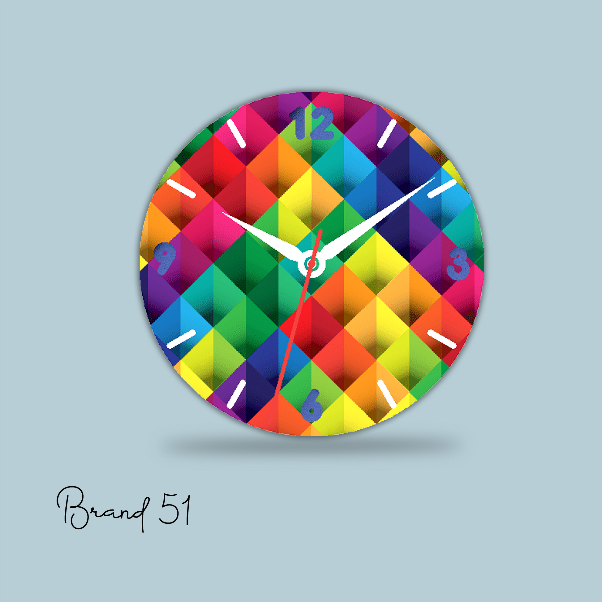 Multi-Color Gradient Wall Clock – A Splash of Vibrance for Your Space