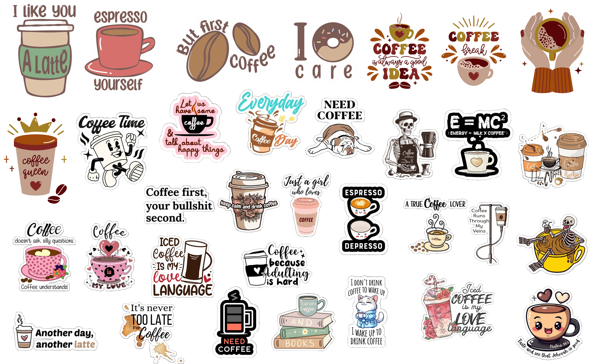 Another Day, Another Latte – DTF Sticker