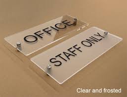 Clear Acrylic Door Sign Board – Sleek, Modern & Professional