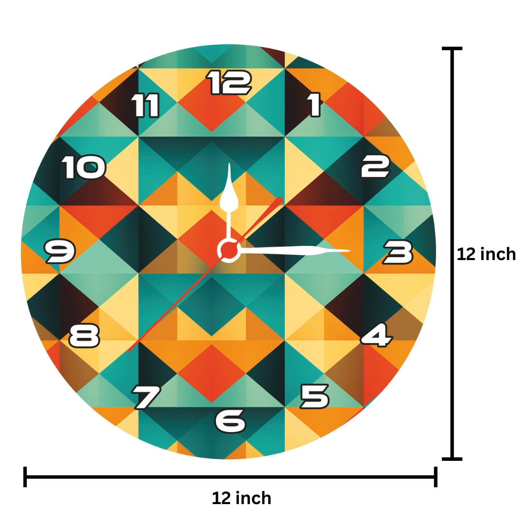 Color Grid Wall Clock – A Modern & Vibrant Timepiece