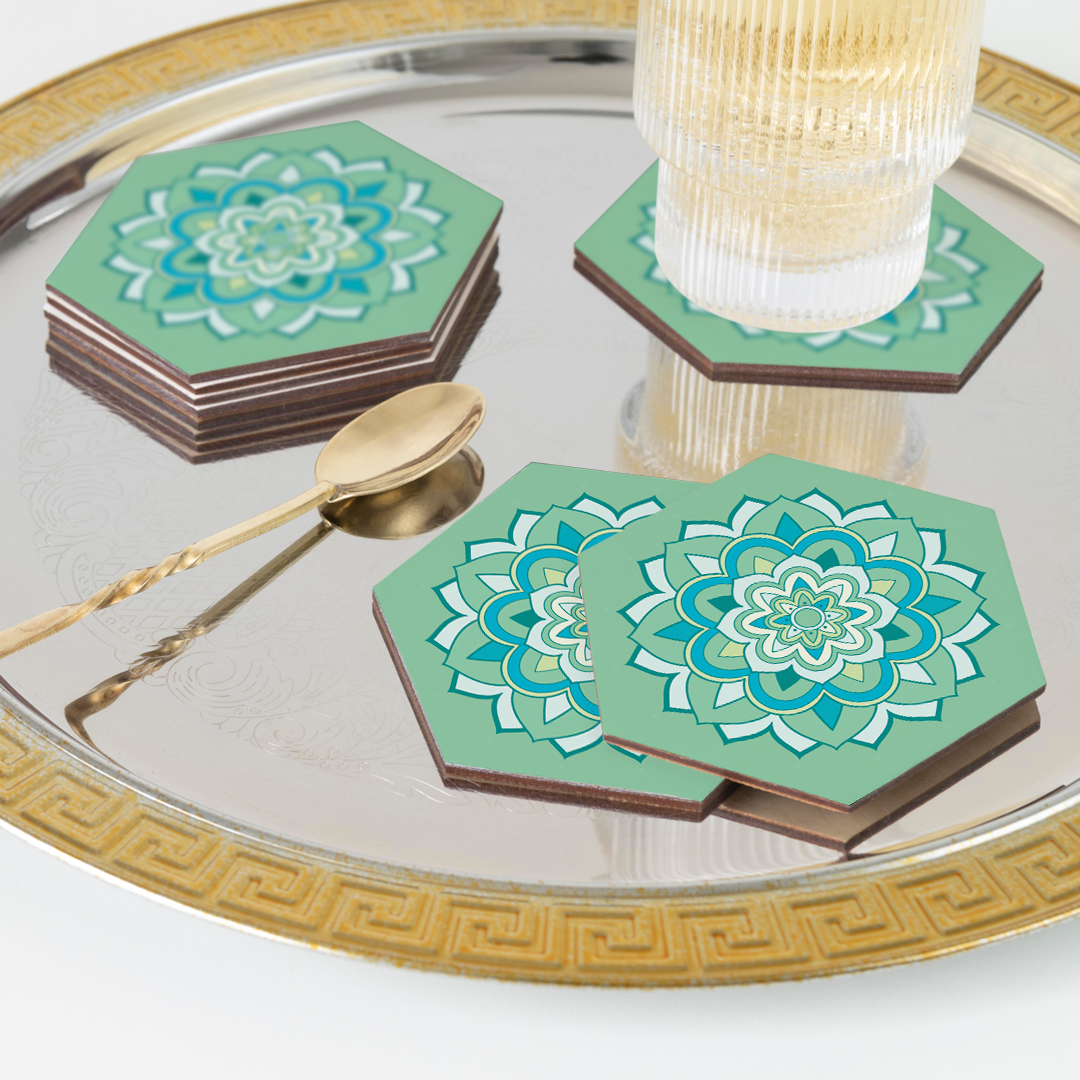 Premimum Mandala Tea Coasters-Sip in style and serenity(set of 4)