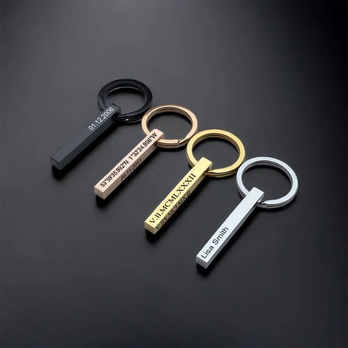 Personalized Cube Bar Keychain – A Unique & Stylish Keepsake!