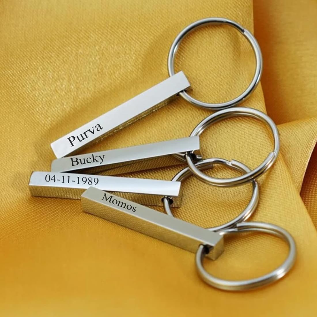 Personalized Cube Bar Keychain – A Unique & Stylish Keepsake!