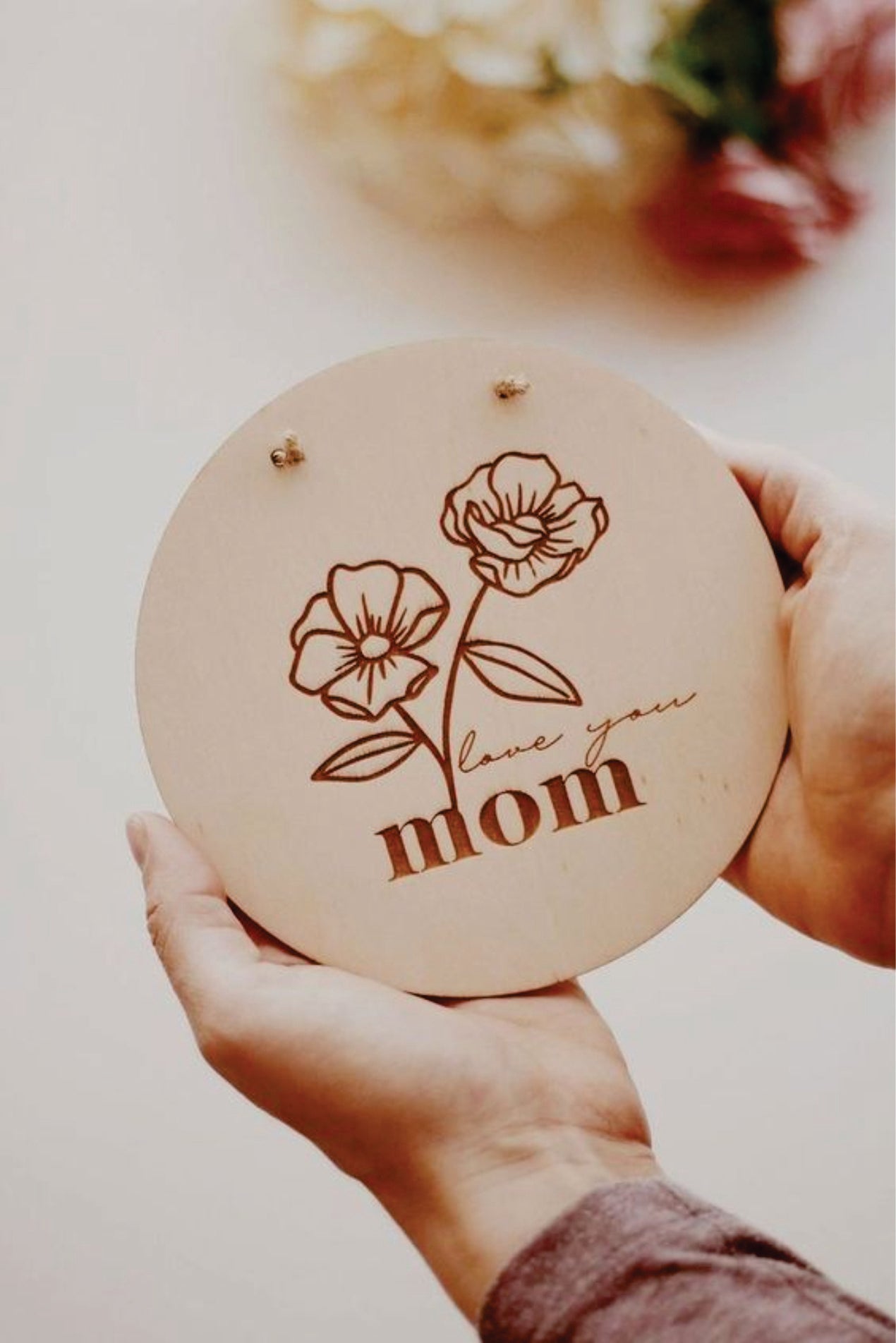 MOM Wooden Hanging Wall Art