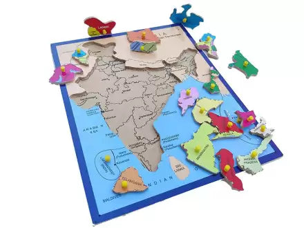 Mapology India & Europe with Continents – Fun & Educational Toy for Kids