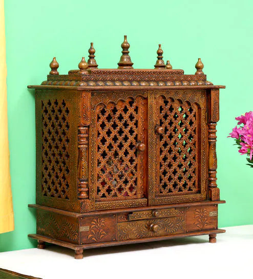 Beautiful Wooden Home Pooja Mandir – A Divine Space for Your Prayers