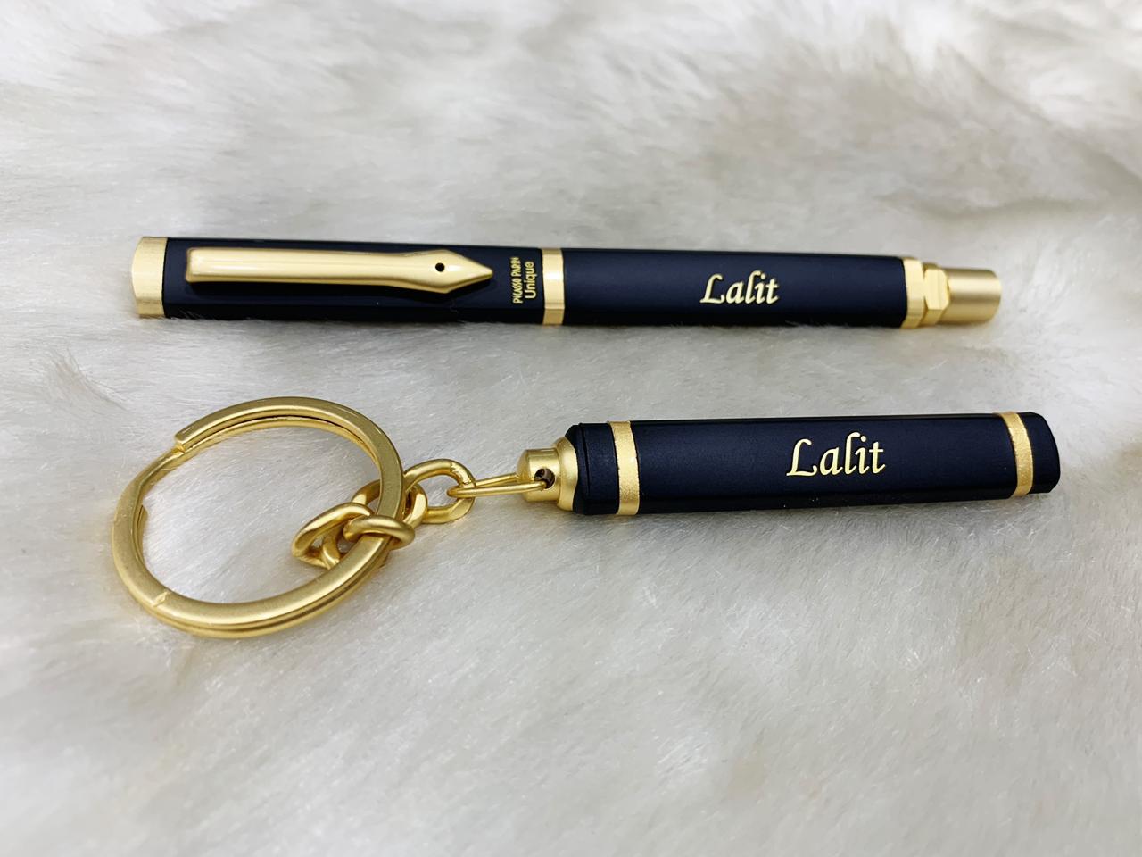 Personalized Pen & Keychain Gift Set