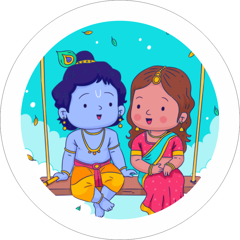 Radha-Krishna Fridge Magnet