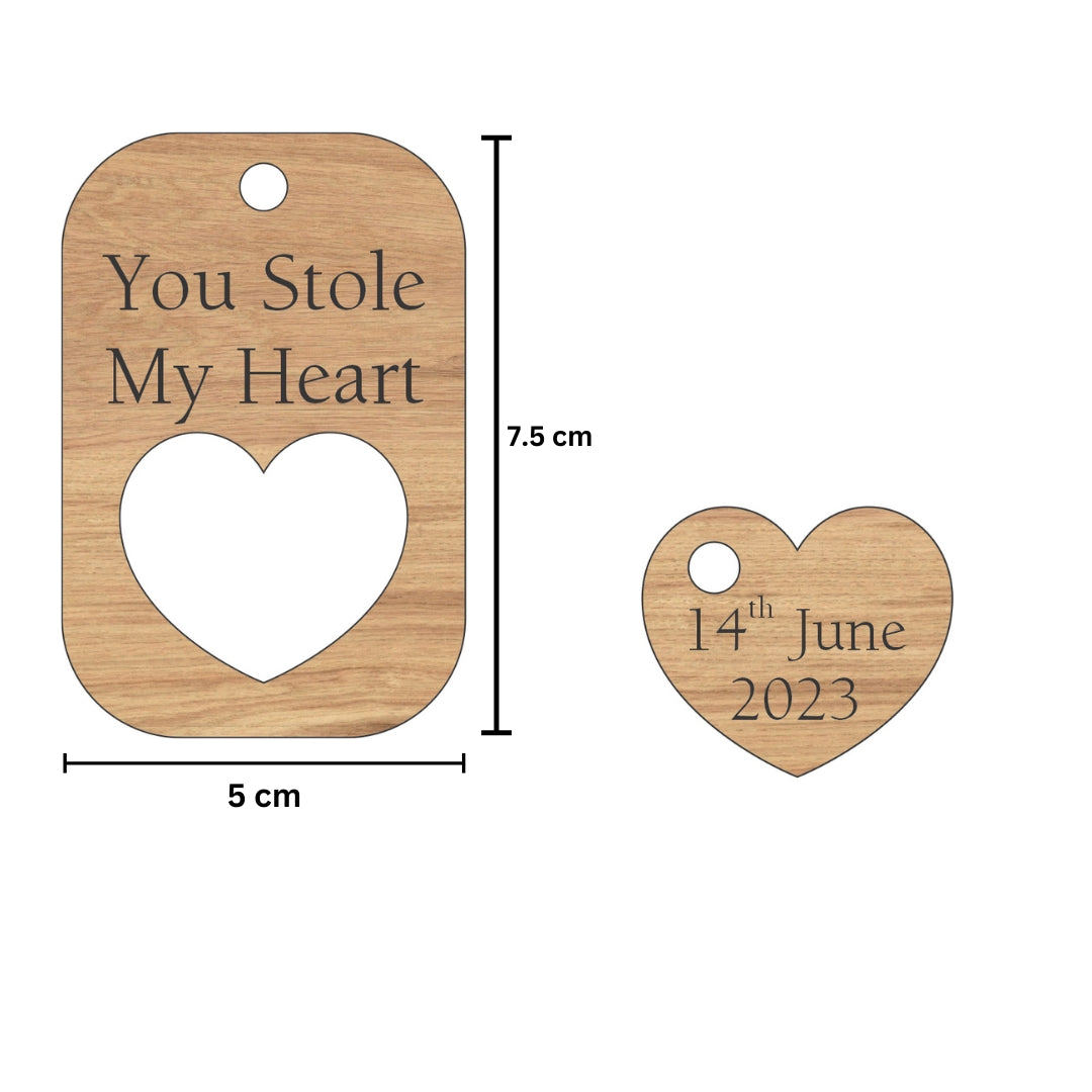 Engraved Wood Key Chain
