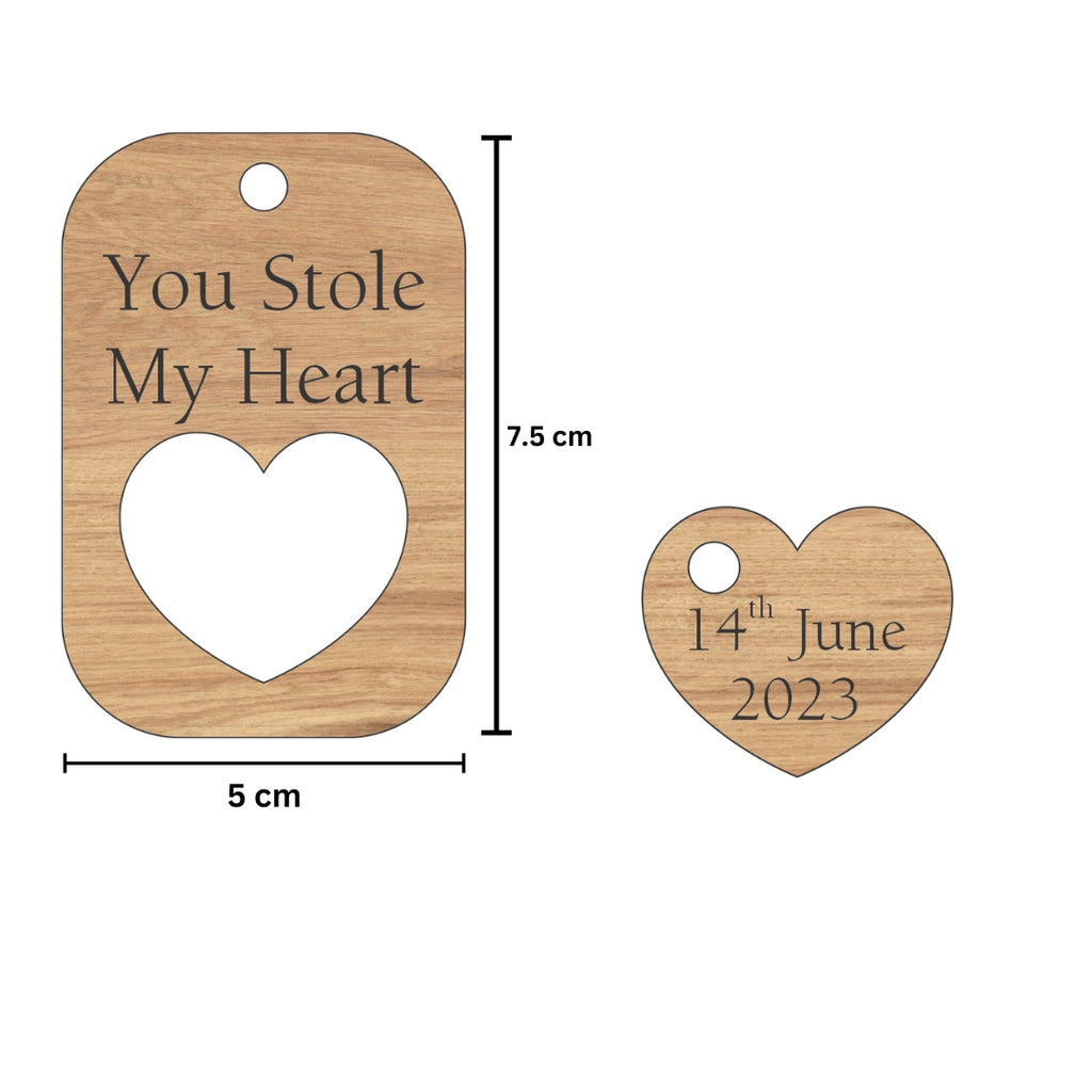 Engraved Wood Key Chain