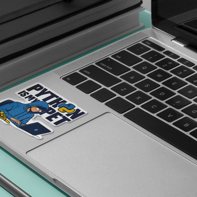 Python Is My Pet  – DTF Sticker for Real Coders