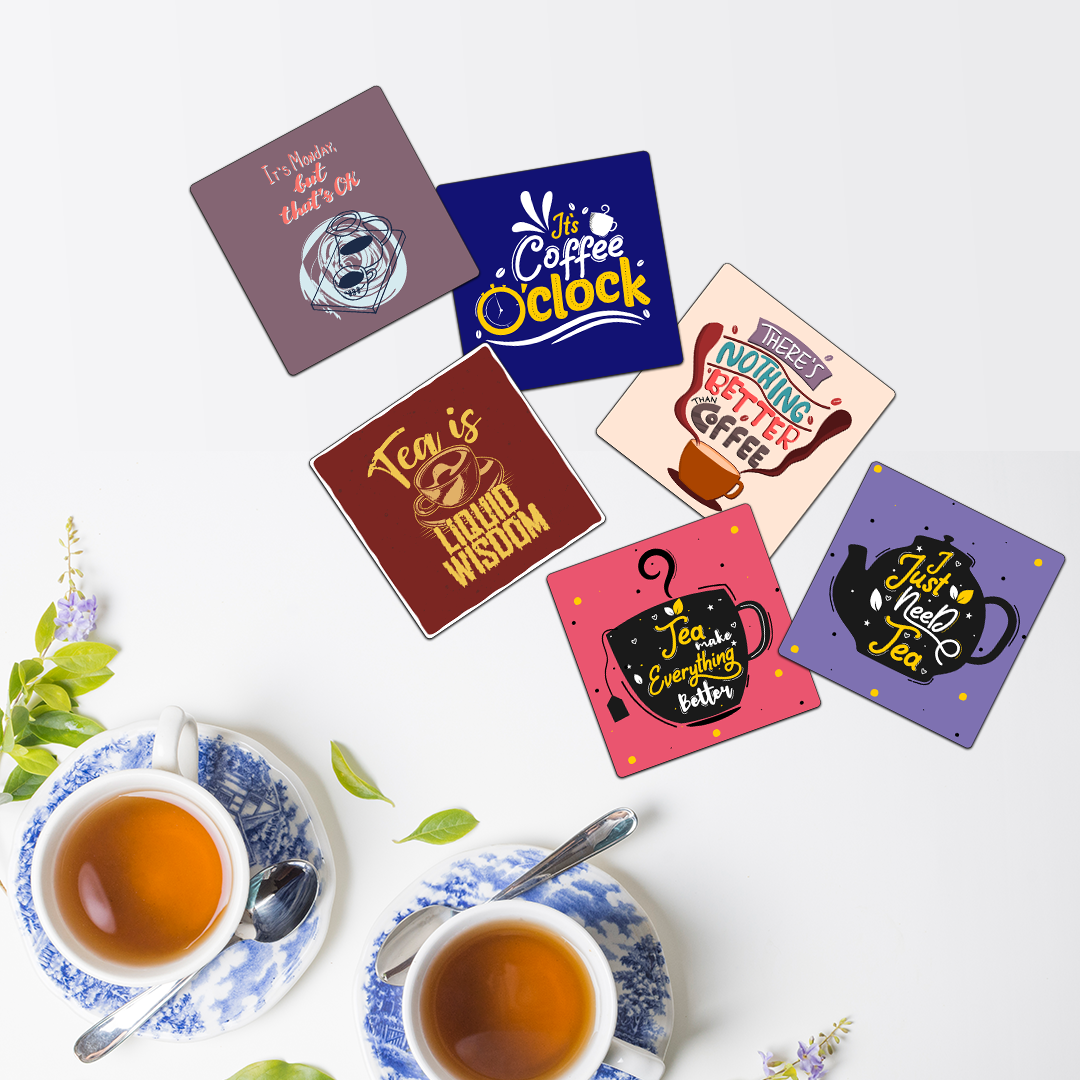 Premium Tea Coaster  Set-Perfect choice for tea lovers.(set of 6)